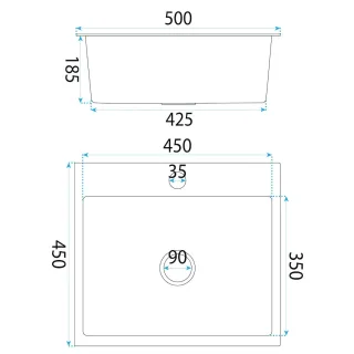 Rea ZLEWOZMYWAK LEO 50 BRUSH COPPER ZLE-06015