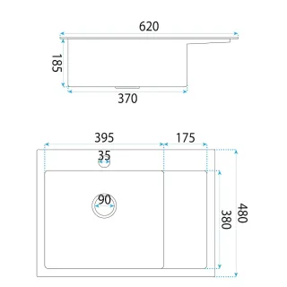 Rea ZLEWOZMYWAK FIN BRUSH COPPER ZLE-06018