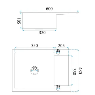 Rea ZLEWOZMYWAK PAUL BRUSH COPPER ZLE-06017