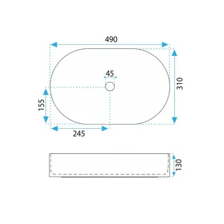 Rea UMYWALKA VANDA 48 CINNAMON MATT - NABLATOWA REA-U6377