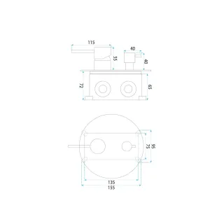 Rea ZESTAW NATRYSKOWY PODT FOSTER NIKIEL SZCZOTK + BOX REA-P6440