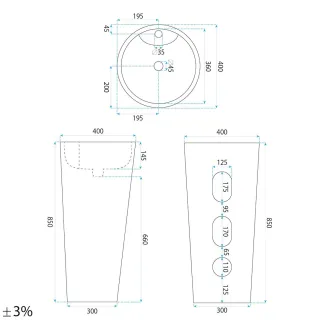 Rea UMYWALKA BLANKA SAVANA MATT - WOLNOSTOJĄCA REA-U3615