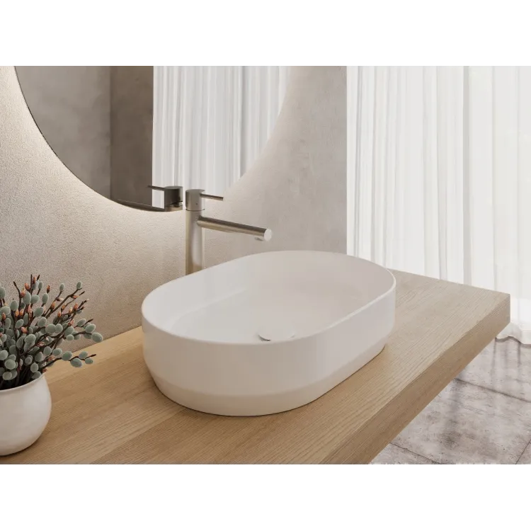 Ravak Umywalka ceramiczna Zeta Slim 55, biała XJX01155007