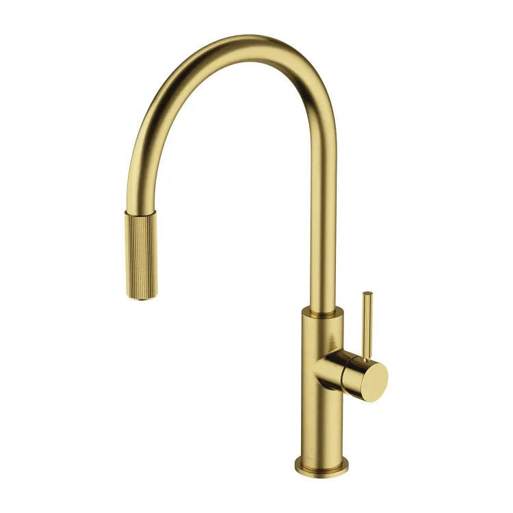 Omnires SWITCH bateria kuchenna z wyciąganą wylewką do podłączenia zestawu filtrującego, mosiądz szczotkowan SW9059BSB