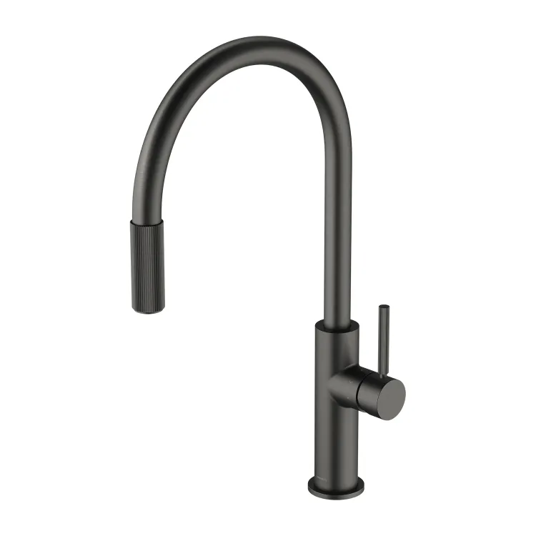 Omnires SWITCH bateria kuchenna z wyciąganą wylewką do podłączenia zestawu filtrującego, grafit szczotkowany SW9059GR