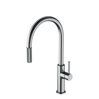 Omnires SWITCH bateria kuchenna z wyciąganą wylewką do podłączenia zestawu filtrującego, nikiel szczotkowany SW9059NI