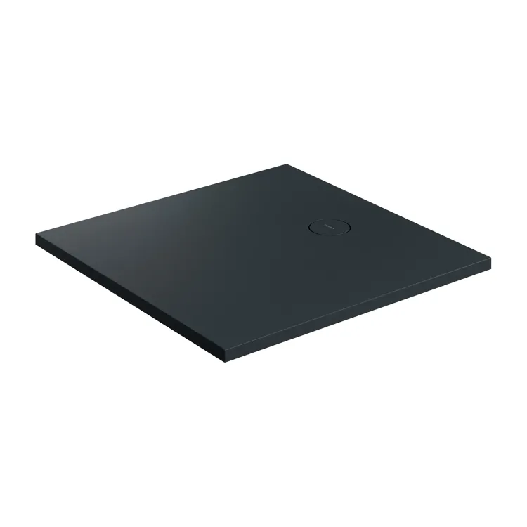 Omnires AQUAROCK kompozytowy brodzik prysznicowy antypoślizgowy, 90 x 90 cm, black lava mat AQUAROCK90-KBLV
