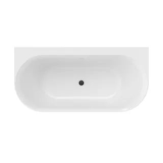 Ravak Wanna Ypsilon Wall 178x86 wolnostojąca do ściany biała, osłona odpływu biała/czarna/chrom XC00100028