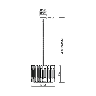 Żyrandol RITZ CHROME 7xE14 ML0394