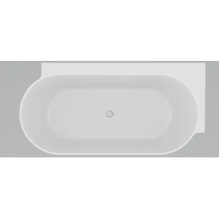 Ravak Wanna Freedom Corner II Tec 175x86 P, wolnostojąca do ściany, biała, osłona odpływu biała/czarna/chrom CC81000000