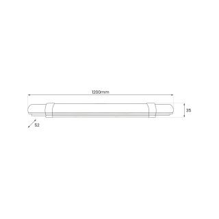 Listwa Led Batten 36W 120cm 3850lm 4000K IP65 EK0851