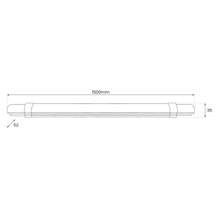 Listwa Led Batten 48W 150cm 5200lm 4000K IP65 EK0852