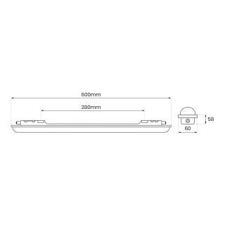 Oprawa Hermetyczna Led Gin 18W 60cm 1850lm 4000K IP65 EKH0856