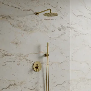 Omnires Y system prysznicowy podtynkowy, złoty szczotkowany SYSY19GLB