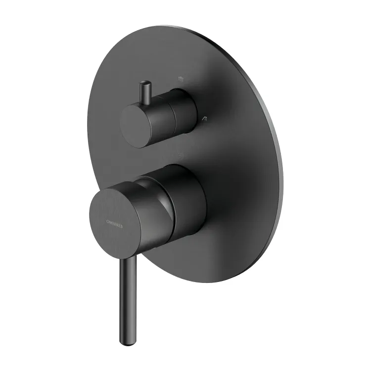 Omnires Y element natynkowy baterii prysznicowo-wannowej 3-wyjściowej, grafit szczotkowany Y1248ROGR