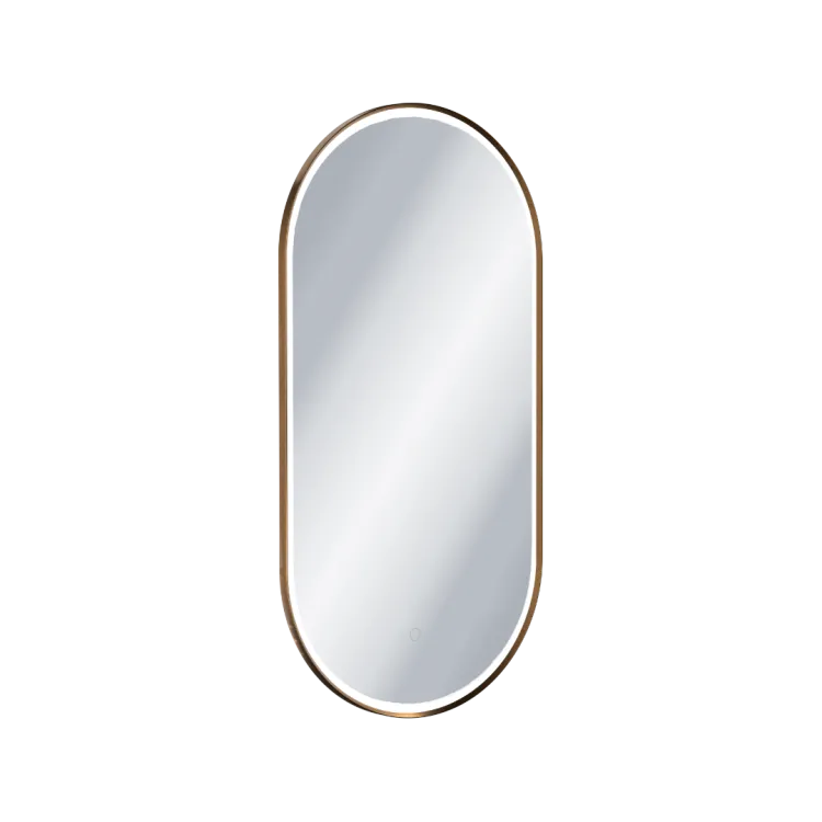 Excellent Corido lustro łazienkowe 100x50 cm owalne, oświetlenie LED mata grzewcza, miedziany szczotkowany DOEX.CO100.050.CB