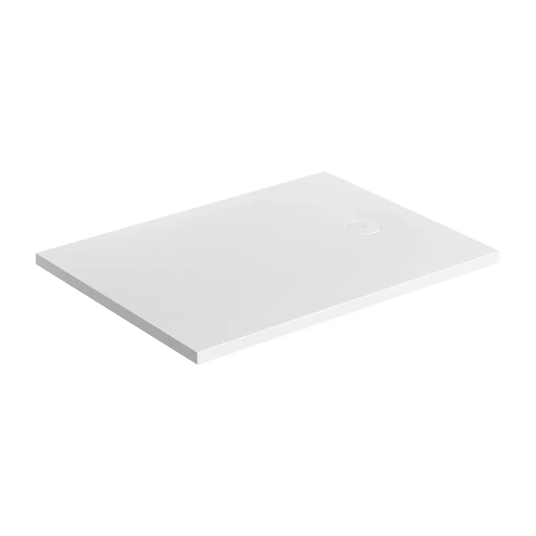 Omnires AQUAROCK kompozytowy brodzik prysznicowy antypoślizgowy, 90 x 100 cm, biały mat AQUAROCK90-100BM