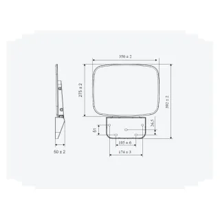 Excellent Seduro Siedzsko przysznicowe Czarne DOAC.1501BL