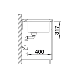 BLANCO ETAGON 500-U Silgranit antracyt, InFino, szyny 522227