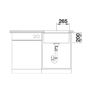 BLANCO ETAGON 500-U Silgranit antracyt, InFino, szyny 522227