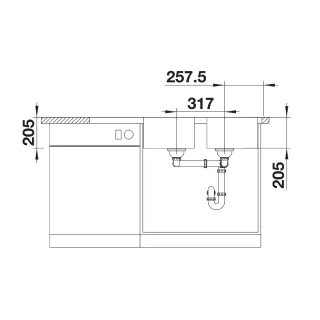 BLANCO LEMIS 8 S-IF stal szczotkowana, odwracalny 523036