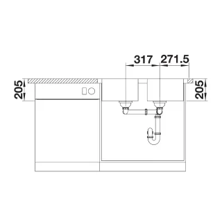 BLANCO LEMIS 8-IF stal szczotkowana 523039