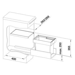 BLANCO FLEXON II 30/1 + pokrywa systemowa 521542