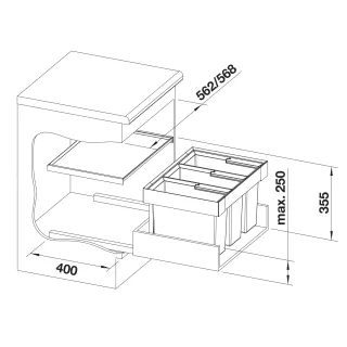 BLANCO FLEXON II 60/3 + pokrywa systemowa 521472