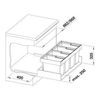 BLANCO FLEXON II Low 90/4 521475