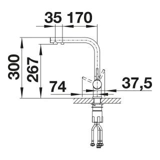 BLANCO FONTAS II Silgranit-Look antracyt 523130