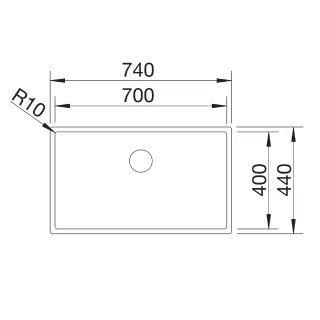 BLANCO CLARON 700-U stal Durinox, InFino 523387