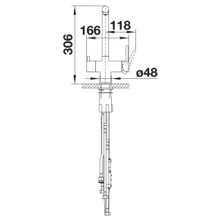 BLANCO FONTAS-S II powłoka PVD Steel 525199