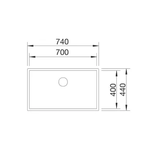 BLANCO ZEROX 700-U stal Dark Steel, InFino 526244