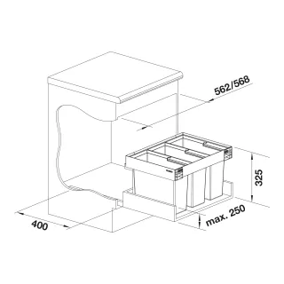 BLANCO FLEXON II Low 60/3 526642