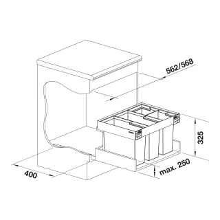 BLANCO FLEXON II Low 60/4 526644