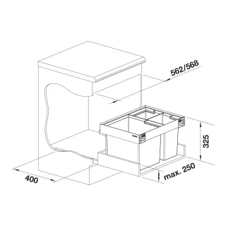 BLANCO FLEXON II Low XL 60/3 526643