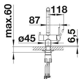 BLANCO FONTAS II czarny mat 526670