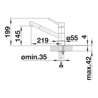 BLANCO KANO czarny mat 526667