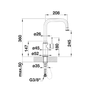 BLANCO LIVIA-S Satin GOLD 526687