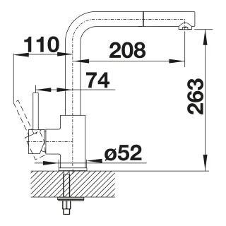 BLANCO MILA-S czarny mat 526660