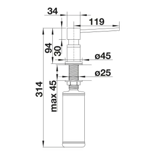 BLANCO LATO - dozownik Satin GOLD 526699