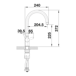 BLANCO TRIMA Satin GOLD 526695