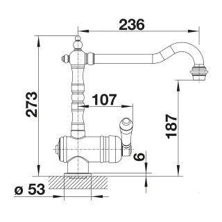 BLANCO TRADON Satin GOLD 526688