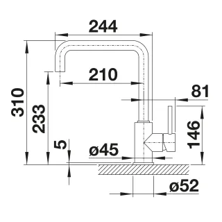 BLANCO MILI czarny mat 526665