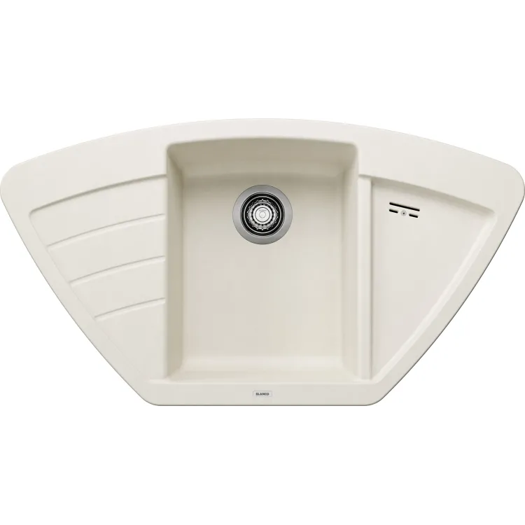 BLANCO ZIA 9 E Silgranit delikatny biały narożny 527212