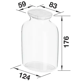 BLANCO Karafka na wodę, szkło borokrzemianowe, 1 litr 527671