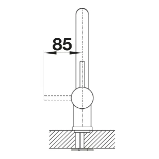 BLANCO LINUS satin platinum 527698
