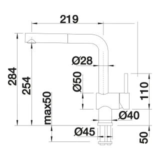 BLANCO LINUS-S satin platinum 527699