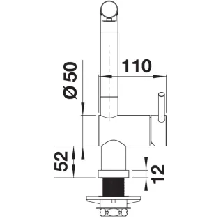 BLANCO LINUS-S-F czarny mat 527523