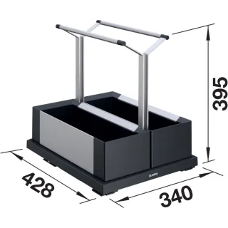 BLANCO Przenośny zestaw koszy do przechowywania 40 (2 x 20) 527668